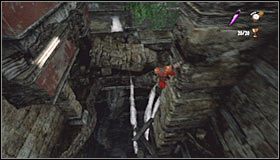 Obróć się w lewo i tym razem wykonaj skok w stronę nowej podświetlonej krawędzi #1 - Etap 7 - Sanctuary Entrance (2) | Rozdział 2 | Castlevania Lords of Shadow - Castlevania: Lords of Shadow - poradnik do gry
