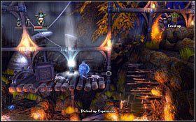 Drewniane rusztowanie, na które trafisz, pokonuj górą, nie zeskakując na dół - Etap 4- Dragon Graveyard | Opis przejścia Trine - Trine - poradnik do gry