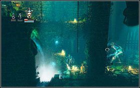 Po przeskoczeniu po świeżo wysuniętych platformach dotrzesz do pomieszczeni walki z bossem - Etap 7- Forsaken Dungeons (2) | Opis przejścia Trine - Trine - poradnik do gry
