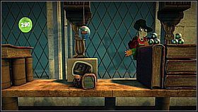 Na tym poziomie bawimy się nowymi funkcjami - pierwszy przedmiot zdobędziemy podstawiając pod nim gąbkę i podskakując z niej - Chwytaj i bujaj | Kryjówka Da Vinci | LittleBigPlanet 2 - LittleBigPlanet 2 - poradnik do gry