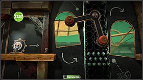 Kawałek dalej czekają na nas kolejne kołowroty - tym razem w suficie - Kotwiczkowy szał | Kryjówka Da Vinci | LittleBigPlanet 2 - LittleBigPlanet 2 - poradnik do gry