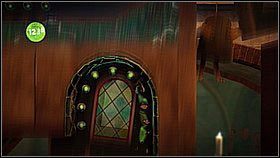 Używamy przełącznika po prawej - w szybie dalej pojawią się skocznie - Test Męstwa (1) | Kryjówka Da Vinci | LittleBigPlanet 2 - LittleBigPlanet 2 - poradnik do gry