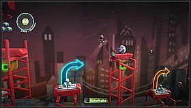 Zdobycie wszystkich baniek z nagrodami na tym poziomie wymaga kilku podejść i nie lada umiejętności - Gdakanie zasad | Fabryka lepszego jutra | LittleBigPlanet 2 - LittleBigPlanet 2 - poradnik do gry