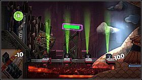 Prosta gra, w której sterujemy kilkoma skoczniami i musimy odbijać Sackboty - Minipoziomy | Fabryka lepszego jutra | LittleBigPlanet 2 - LittleBigPlanet 2 - poradnik do gry