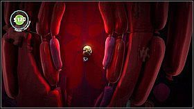 Gdy trafimy na systemy obronne niszczymy je, unikając przy okazji pocisków - Najazd najeźdźców ciał | Azyl Ewy | LittleBigPlanet 2 - LittleBigPlanet 2 - poradnik do gry