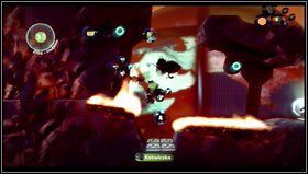 Biegniemy w lewo i korzystamy z podwózki na pszczole (podczepiając się kotwiczką) - Gdzie jest Avalon Centryfuga | Kosmos | LittleBigPlanet 2 - LittleBigPlanet 2 - poradnik do gry