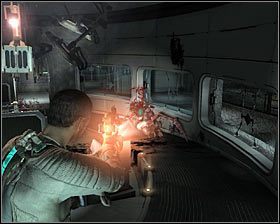 Jeżeli grałeś w pierwszą część Dead Space, to powinieneś pamiętać w jaki sposób powinno się obsługiwać broń palną - Rozdział 1 (3) | Opis przejścia gry Dead Space 2 - Dead Space 2 - poradnik do gry