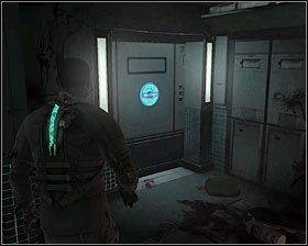 W celu kontynuowania misji musisz wybrać lewą odnogę i skorzystać z pokazanych na pierwszym screenie drzwi #1 - Rozdział 1 (3) | Opis przejścia gry Dead Space 2 - Dead Space 2 - poradnik do gry