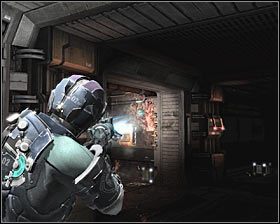 Oprócz pajęczych nekromorfów w korytarzu tym natrafisz też na kilka potworów Cyst #1 - Rozdział 7 (5) | Opis przejścia gry Dead Space 2 - Dead Space 2 - poradnik do gry