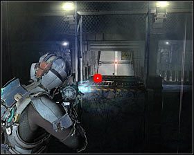 Oświeć teraz pokazane na pierwszym screenie obiekty #1, znajdujące się po drugiej stronie przepaści - Rozdział 11 (4) | Opis przejścia gry Dead Space 2 - Dead Space 2 - poradnik do gry