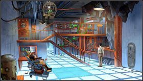 Otrzymałeś od Flaya pewne zlecenie, niemniej najważniejszą kwestią teraz jest nie dopuścić, by FitzRandolph zjawił się w laboratorium i zorientował w sytuacji - Rozdział 6 - Dan (1) | Opis przejścia The Next Big Thing - The Next Big Thing - poradnik do gry