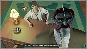 Zjedź windą do laboratorium, przejdź w głąb pomieszczenia na zaplecze, a dalej skalnym tunelem w prawo - Rozdział 6 - Dan (2) | Opis przejścia The Next Big Thing - The Next Big Thing - poradnik do gry