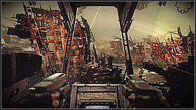 Drugi czołg wypatrzysz na autostradzie powyżej - w okolicy następnego działa łukowego - Ewakuacja z Pyrrus (2) | Opis przejścia Killzone 3 - Killzone 3 - poradnik do gry