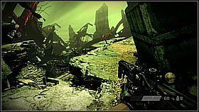 Wróć do początku - po skarpie możesz dostać się na górę okopów - Ewakuacja z Pyrrus (2) | Opis przejścia Killzone 3 - Killzone 3 - poradnik do gry