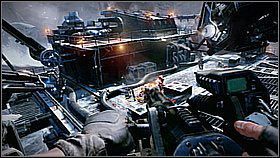 Pierwszym celem, na którym musisz skupić ogień jest działo na szczycie platformy - Mroźne wtargnięcie (1) | Opis przejścia Killzone 3 - Killzone 3 - poradnik do gry