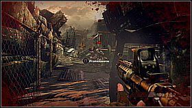 Wysadź bramę (L1 lub R1 i obracaj padem) - Skrót przez złomowisko (1) | Opis przejścia Killzone 3 - Killzone 3 - poradnik do gry