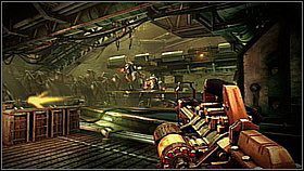 W kolejnym pomieszczeniu, koło zniszczonych paneli, możesz uzupełnić amunicję - Skrót przez złomowisko (2) | Opis przejścia Killzone 3 - Killzone 3 - poradnik do gry