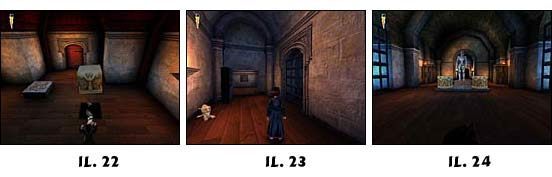 Po otwarciu kraty zabieramy gwiazdkę i idziemy schodami w dół do księgi (save) i jeszcze półpiętro niżej do przedsionka wielkiej sali - Solucja Harry Potter i Kamień Filozoficzny cz.3 - Harry Potter i Kamień Filozoficzny - poradnik do gry