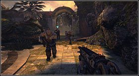 W ten sposób skierujesz się w stronę przejścia pod kamiennym łukiem - Akt II - Rozdział 1 (1) | Opis przejścia Bulletstorm - Bulletstorm - poradnik do gry