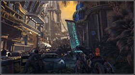 Następnie podejdź do wyrwy w jedni i zadziałaj na niebieskimi szyldzie, kpiąc go - Akt IV - Rozdział 1 | Opis przejścia Bulletstorm - Bulletstorm - poradnik do gry