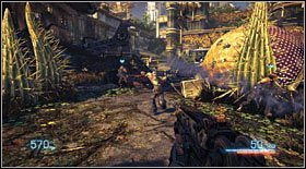 Dalsza droga prowadzić będzie pomiędzy kaktusami, w kierunku schodów prowadzących do budynku sporych rozmiarów - Akt IV - Rozdział 1 | Opis przejścia Bulletstorm - Bulletstorm - poradnik do gry