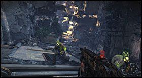 Po pokonaniu ciasnego przejścia, trafisz do kolejnego korytarza wypełnionego oponentami - Akt IV - Rozdział 3 (2) | Opis przejścia Bulletstorm - Bulletstorm - poradnik do gry
