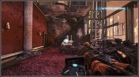 Po drodze, w pomieszczeniu z wielką wyrwą po prawej, znajdziesz Zasobnik - Akt V - Rozdział 3 (1) | Opis przejścia Bulletstorm - Bulletstorm - poradnik do gry