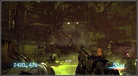 W pewnym momencie dotrzesz do większego pomieszczenia ze zbiornikiem wypełnionym zieloną cieczą - Akt V - Rozdział 3 (1) | Opis przejścia Bulletstorm - Bulletstorm - poradnik do gry