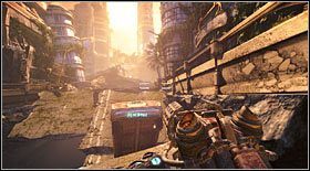 Kontynuując wyprawę (i eksterminację) dotrzesz do interaktywnego auta - Akt V - Rozdział 3 (2) | Opis przejścia Bulletstorm - Bulletstorm - poradnik do gry