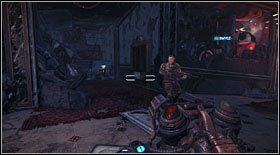 Inforobot #11: znajdziesz go we wnętrzu zrujnowanego budynku, do którego trafisz po walce z przeciwnikami wyposażonymi w karabiny snajperskie (obok robota konieczne będzie zadziałanie smyczą na statycznym obiekcie z otoczenia) - Inforoboty (1) | Sekrety Bulletstorm - Bulletstorm - poradnik do gry