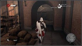 Znajdziesz tam opuszczony magazyn [1] - Odzyskana sekwencja - Zaginięcie Leonarda (1) | DLC Assassins Creed Brotherhood - Assassins Creed: Brotherhood - poradnik do gry