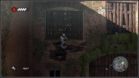 Po rozpoczęciu zadania udaj się na wschód i wskocz do wozu z sianem [1] - Odzyskana sekwencja - Zaginięcie Leonarda (1) | DLC Assassins Creed Brotherhood - Assassins Creed: Brotherhood - poradnik do gry