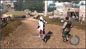 Po kolejnej cut-scence [1] rozpocznie się walka z grupką bandytów - Odzyskana sekwencja - Zaginięcie Leonarda (1) | DLC Assassins Creed Brotherhood - Assassins Creed: Brotherhood - poradnik do gry