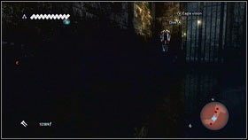 Skacząc po drewnianych drążkach i uważając na żołnierzy [1], dojdziesz do drugiej kraty - Maszyny Leonarda (3) | Zadania poboczne Assassins Creed Brotherhood - Assassins Creed: Brotherhood - poradnik do gry