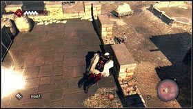 Dojdziesz po niej do świetlistego punktu, obok którego stoi strażnik [1] - Maszyny Leonarda (1) | Zadania poboczne Assassins Creed Brotherhood - Assassins Creed: Brotherhood - poradnik do gry
