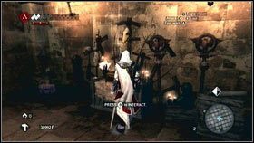 Po walce zeskocz z wieży do kanałów [1], a następnie udaj się w zaznaczonym na mapie kierunku - Legowiska Romulusa (6) | Zadania poboczne Assassins Creed Brotherhood - Assassins Creed: Brotherhood - poradnik do gry