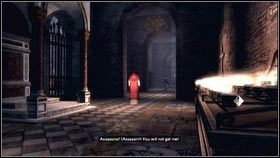 Obejrzawszy krótką cut-scenkę, otwórz kratę przez którą przeszedł kardynał [1] - Legowiska Romulusa (6) | Zadania poboczne Assassins Creed Brotherhood - Assassins Creed: Brotherhood - poradnik do gry