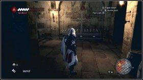Wejście do podziemi znajdziesz pod schodami prowadzącymi do jednego z budynków w Watykanie [1] - Legowiska Romulusa (6) | Zadania poboczne Assassins Creed Brotherhood - Assassins Creed: Brotherhood - poradnik do gry
