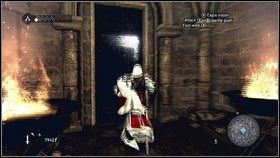Żeby opuścić podziemia, zejdź do dziury [1], a następnie otwórz zakratowane drzwi [2] - Legowiska Romulusa (2) | Zadania poboczne Assassins Creed Brotherhood - Assassins Creed: Brotherhood - poradnik do gry