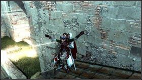 Na dziedzińcu poniżej, powinieneś zauważyć swoją ofiarę [1] - Agenci Templariuszy | Zadania poboczne Assassins Creed Brotherhood - Assassins Creed: Brotherhood - poradnik do gry