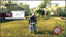 Zaraz po otrzymaniu zadania wsiądź na konia i udaj się w zaznaczone miejsce [1] - Kontrakty asasynów (2) | Zadania poboczne Assassins Creed Brotherhood - Assassins Creed: Brotherhood - poradnik do gry