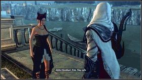 Operację powtórz na trzecim celu [1], a następnie porozmawiaj z kobietą, aby zakończyć zadanie [2] - Zadania kurtyzan (2) | Zadania poboczne Assassins Creed Brotherhood - Assassins Creed: Brotherhood - poradnik do gry