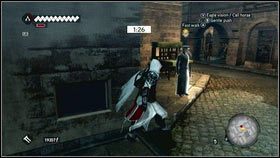 Zaraz po rozpoczęciu misji, jak najszybciej udaj się do zaznaczonego na mapie punktu [1] - Zadania kurtyzan (2) | Zadania poboczne Assassins Creed Brotherhood - Assassins Creed: Brotherhood - poradnik do gry