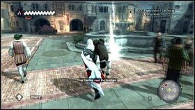 Pobij go pięściami do nieprzytomności [1] i wrzuć do wskazanej fontanny (SHIFT) [2] - Zadania kurtyzan (1) | Zadania poboczne Assassins Creed Brotherhood - Assassins Creed: Brotherhood - poradnik do gry