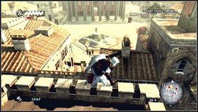 Podczas marszu natkniesz się na patrolujących dachy strażników [1] - Sekwencja 5 - Bankier (1) | Opis przejścia w Assassins Creed Brotherhood - Assassins Creed: Brotherhood - poradnik do gry