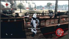 Po uzbieraniu odpowiedniej sumy, udaj się w zaznaczone miejsce [1] - Sekwencja 3 - Wojownik, kochanek I złodziej (2) | Opis przejścia Brotherhood - Assassins Creed: Brotherhood - poradnik do gry