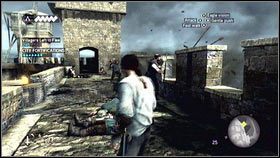 Jak tylko się na nią wdrapiesz, niedaleko przeleci pocisk z armaty, robiąc wielki wyłom [1] - Sekwencja 1 - Pokój (2) | Opis przejścia Assassins Creed Brotherhood - Assassins Creed: Brotherhood - poradnik do gry
