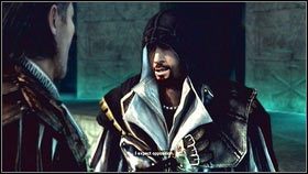 Podejdź do nich, a następnie trzymając PPM i wciśnij SPACJĘ - Sekwencja 1 - Pokój (1) | Opis przejścia Assassins Creed Brotherhood - Assassins Creed: Brotherhood - poradnik do gry