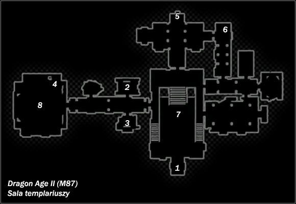 Legenda - M87; M88- Sala templariuszy i Rezydencja de Launcetów | Mapy Dragon Age II - Dragon Age II - poradnik do gry