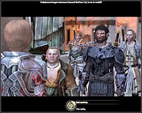 Moira pojawi się tu automatycznie po zakończeniu bitwy i zażąda wyjaśnień - Główny podejrzany (3) | Questy główne - Akt 2 | Solucja Dragon Age II - Dragon Age II - poradnik do gry